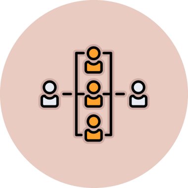 Sosyal ağları olan insanların vektör simgesi