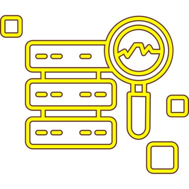 sunucu veritabanı veri simgesi - taslak biçimi