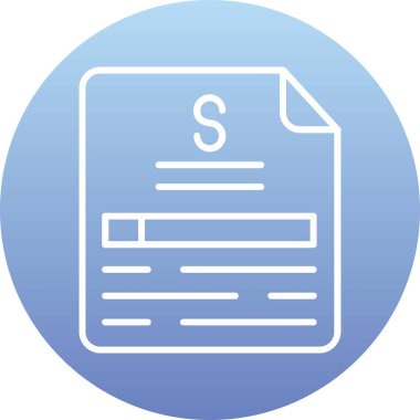 Belge modern simgesinin vektör illüstrasyonu