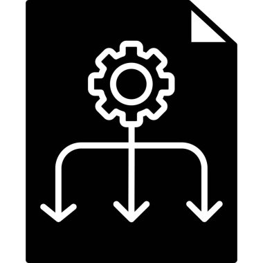 glyph simge vektör illüstrasyonu ayarlanıyor