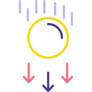 Eğilim biçimi izole edilmiş arkaplanda ok simgesi