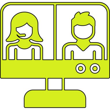 Bir kadın ve erkeğin vektör çizimi