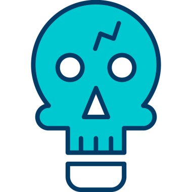 Kafatası. Web simgesi basit illüstrasyon