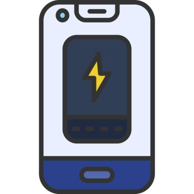 Pil. Web simgesi vektör illüstrasyonu