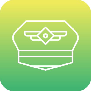 güzel ve yeşil çizgili vektör çizgisi simgesi