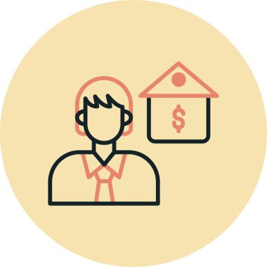 İş adamı. Basit simge