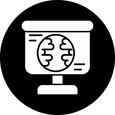 Monitörün modern simgesinin vektör illüstrasyonu