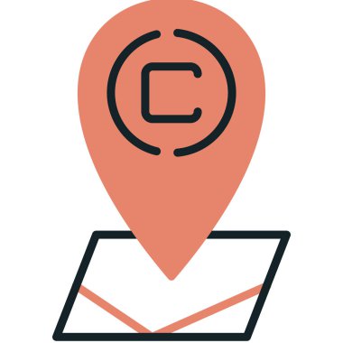 konum pin simgesi vektör illüstrasyonu