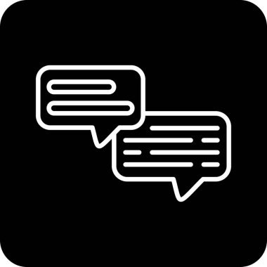 Sohbet balonu simgesi, vektör illüstrasyonu