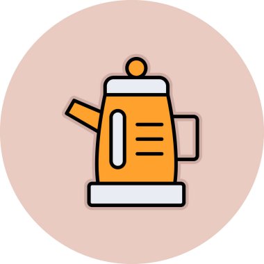 çay fincanı simgesi, vektör illüstrasyonu