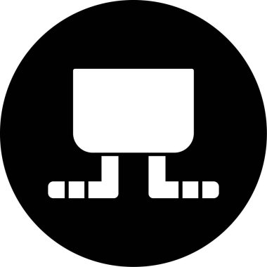 Bilgisayar. Web simgesi basit illüstrasyon