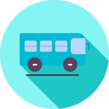 Otobüs. Web simgesi basit illüstrasyon