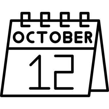 Siyah dizaynlı takvim, Kasım ayının 12 Kasım 'ı.