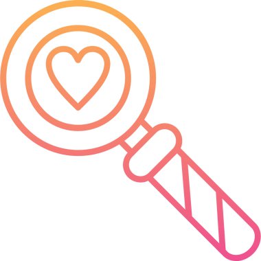 Aşk kalp ikonunun vektör illüstrasyonu