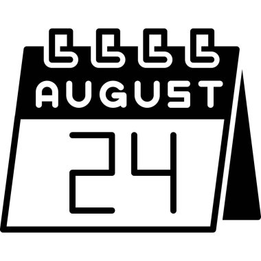 Ağustos 23 glyph simge tasarımı