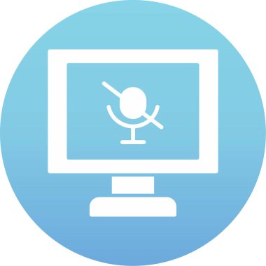 Monitör. Web simgesi basit illüstrasyon