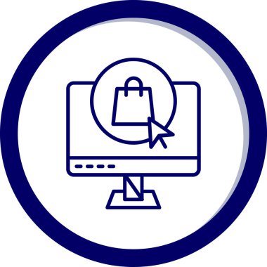 Alışveriş poşeti simgesinin vektör illüstrasyonu