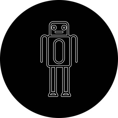 vektör robot simgesi, vektör illüstrasyonu