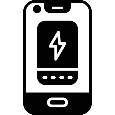 Cep telefonu simgesi, vektör illüstrasyonu