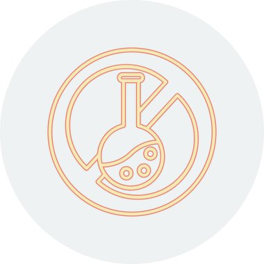 Kimyasal matara vektör çizgisi simgesi, işaret, illüstrasyon