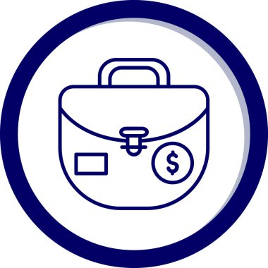 m-cüzdan simgesi, basit vektör çizim