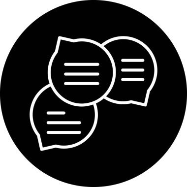 Sohbet simgesinin vektör illüstrasyonu