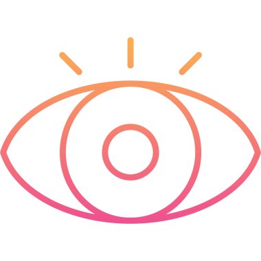 Göz. Web simgesi basit illüstrasyon