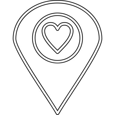 kalp konumu simgesi ana hat biçiminde