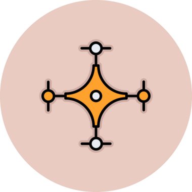 Drone web simgesi basit vektör illüstrasyonu