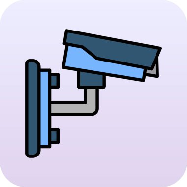 Güvenlik kamerası simgesi vektör illüstrasyon tasarımı