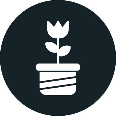 pot bitkisi simgesi, vektör illüstrasyonu