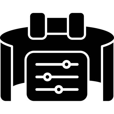 Araba aküsü simgesi. Web için pil vektör simgelerinin özet çizimi