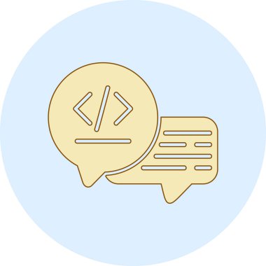 Konuşma baloncuğu simgesinin vektör çizimi