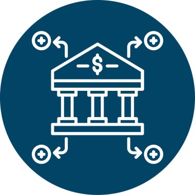 Banka binası. Web simgesi