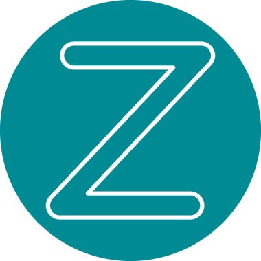 Z harfi. vektör simgesi.