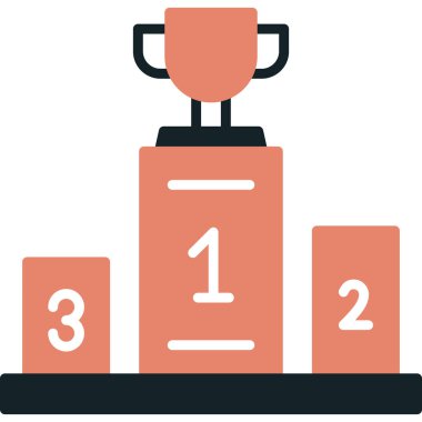 Podyum düz vektör simgesi