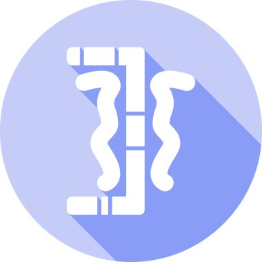 Modern b 'nin vektör illüstrasyonu boru simgesinden yoksun