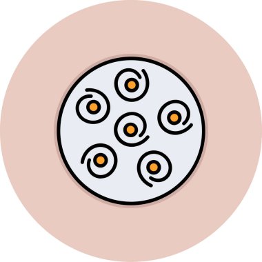 Şirin bir cadılar bayramı simgesinin vektör çizimi