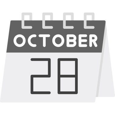 23 Eylül takviminin düz simge tasarımı