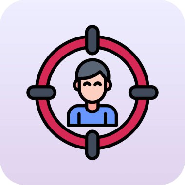 Yuvarlak düğmeli bir adam. vektör illüstrasyonu