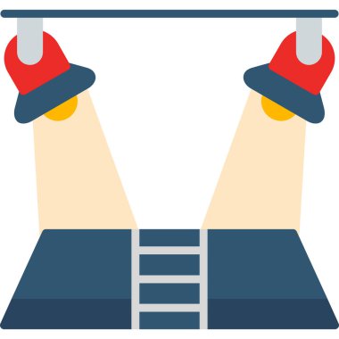 İnşaat işçisi düz vektör simgesi