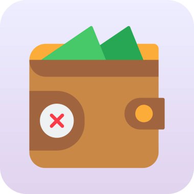 Cüzdanın vektör düz biçim simgesi