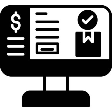 Belge. Web simgesi basit illüstrasyon