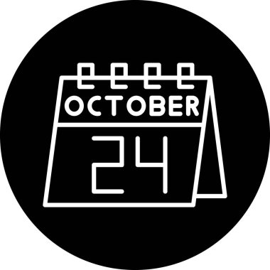 Siyah simgeli takvim, illüstrasyon