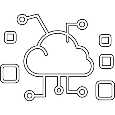 bulut hesaplama teknolojisi ağ bağlantısı vektör illüstrasyon tasarımı