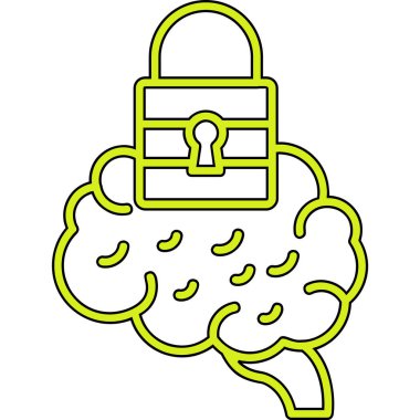 Kilit. Web simgesi basit illüstrasyon