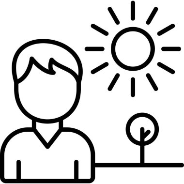 Bir fikrim var. Web simgesi basit illüstrasyon