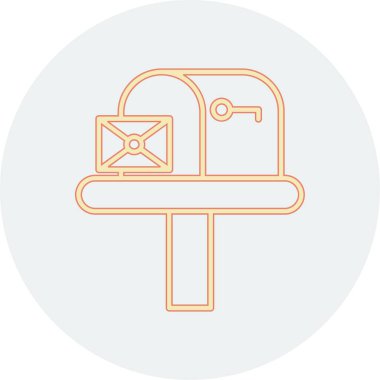 zarf e- posta simgesi, vektör illüstrasyonu