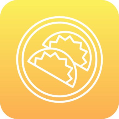 Gıdanın sarı ve beyaz ikonunun vektör çizimi