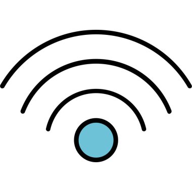 Wi-Fi sinyal izole vektör simgesi kolayca değiştirilebilir ya da düzenlenebilir